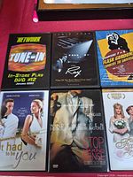 Front covers of six DVDs laid out in two rows