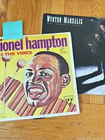 Front jackets of Lionel Hampton and Wynton Marsalis LPs