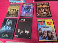 Front view of all six DVD cases