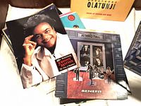 Johnny Mathis, Jethro Tull and Babatunde Olatunji LP covers