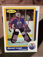 Front of 1986-87 O-Pee-Chee Grant Fuhr #56 card