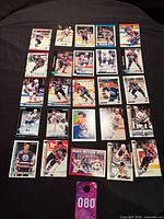 Full layout of 25 Edmonton Oilers cards