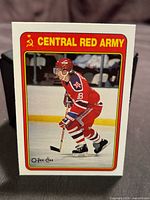 Front of the 1990 O-Pee-Chee Sergei Fedorov rookie card showing player image and condition