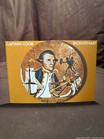 front of presentation folder showing Captain Cook Bicentenary title and artwork