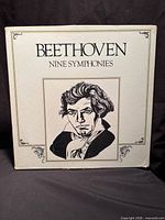 Front view of Beethoven Nine Symphonies box showing artwork and title