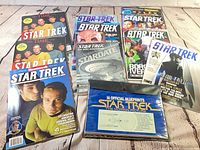 Overview showing blueprint pouch and eight visible Star Trek magazines