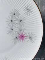 Close-up of starburst pattern and fluted rim