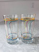 Front view of both tumblers showing full pattern and shape