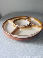assembled serving set angled view