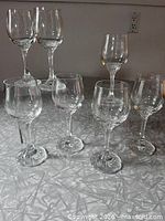 Group of seven Rosenthal Monbijou crystal wine glasses