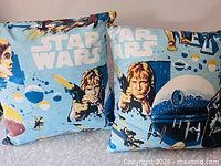 Both Star Wars pillows front view