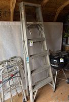 Full view of Werner aluminum ladder