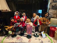 Group shot showing all nine Byers’ Choice Carolers