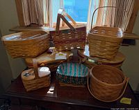 group shot of all baskets on table
