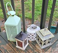 All four lanterns grouped on deck