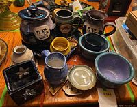 Group view of all stoneware pieces