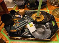 Overview of tray showing majority of listed items