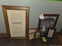 Group shot showing all five framed wall art pieces