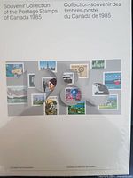 Front cover of sealed 1985 stamp collection album