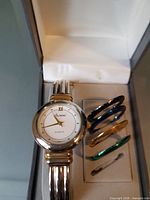 Watch in box alongside bezels