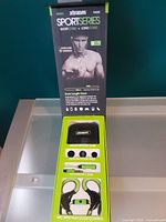 closed front of retail box showing model and color