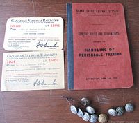 Front view of booklet, two passes and eight buttons