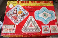 Box top showing Kenner Super Spirograph Plus graphics