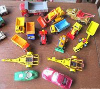Group of main vehicles on table