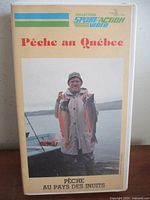 Front of VHS sleeve showing angler and title
