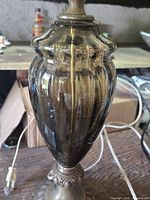 full view of smoked glass body and base