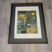 Full view of framed lithograph
