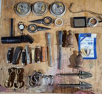 all items laid out on workbench