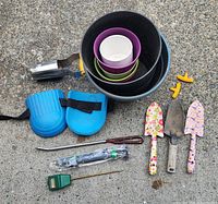 All items laid out on pavement
