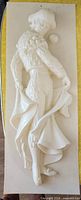 Full view of plastic relief mold showing entire matador figure