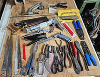 Overall view of entire lot on workbench