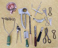 All utensils laid out on tabletop