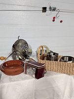 Group shot of all kitchen items on table