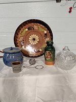 Group shot of all six items on table