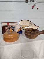 Group shot of all five items on table