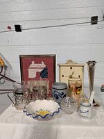 Group shot of all items on table for overview