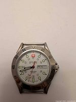 Front view of Genuine BAK Swiss diver watch head showing dial, bezel, and crown