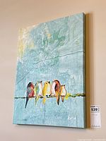 Front view of canvas print showing artwork and signature