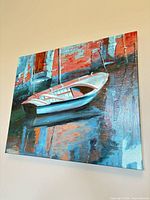 Full view of canvas print hung on wall