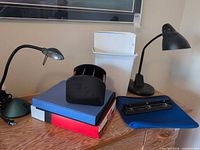 All items grouped on desk