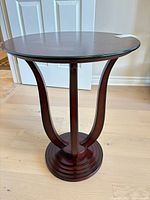 Full view of side table showing overall design