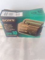 Sony CFM-10 radio cassette recorder retail box with visible wear