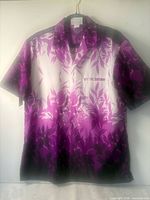 Front view of shirt on hanger