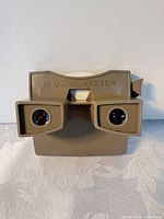 Front view of tan View-Master viewer