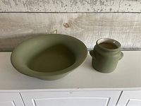 Top view of bowl and vase together