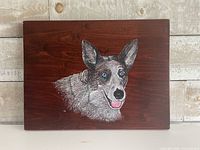 Front view of entire painting on wood panel